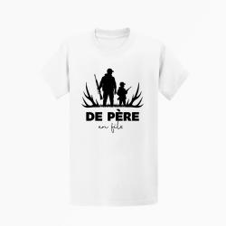 T-shirt Chasse De p?re en fils Transmission Blanc