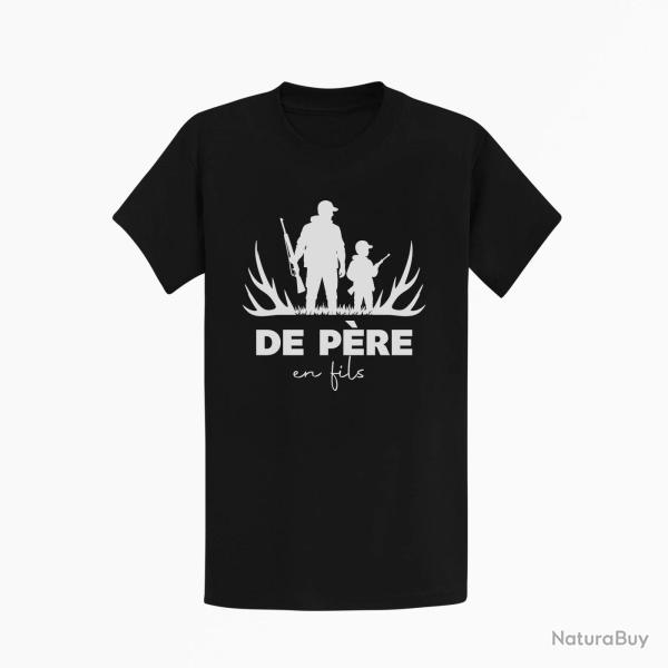 T-shirt Chasse De p?re en fils Transmission Noir