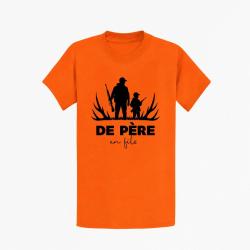 T-shirt Chasse De p?re en fils Transmission Orange