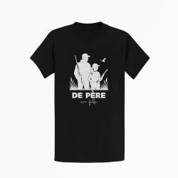 T-shirt Chasse De p?re en fille Transmission Noir
