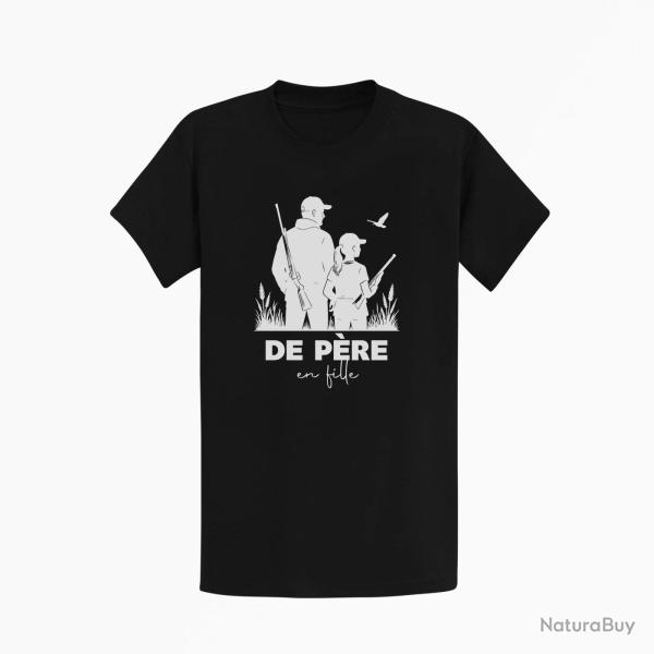T-shirt Chasse De p?re en fille Transmission Noir