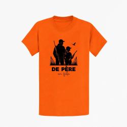 T-shirt Chasse De p?re en fille Transmission Orange