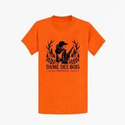 T-shirt Chasse Dame des bois Personnalisable Orange
