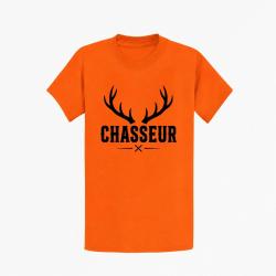 T-shirt Chasse Chasseur Bois de cerf crois?s Orange