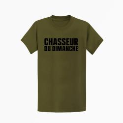 T-shirt Chasse Chasseur du dimanche Orange Kaki / Noir