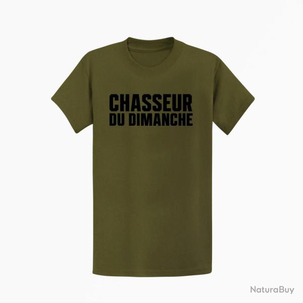 T-shirt Chasse Chasseur du dimanche Orange Kaki / Noir