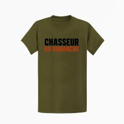 T-shirt Chasse Chasseur du dimanche Orange Kaki / Noir et orange