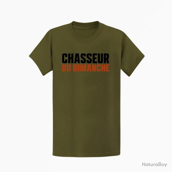 T-shirt Chasse Chasseur du dimanche Orange Kaki / Noir et orange