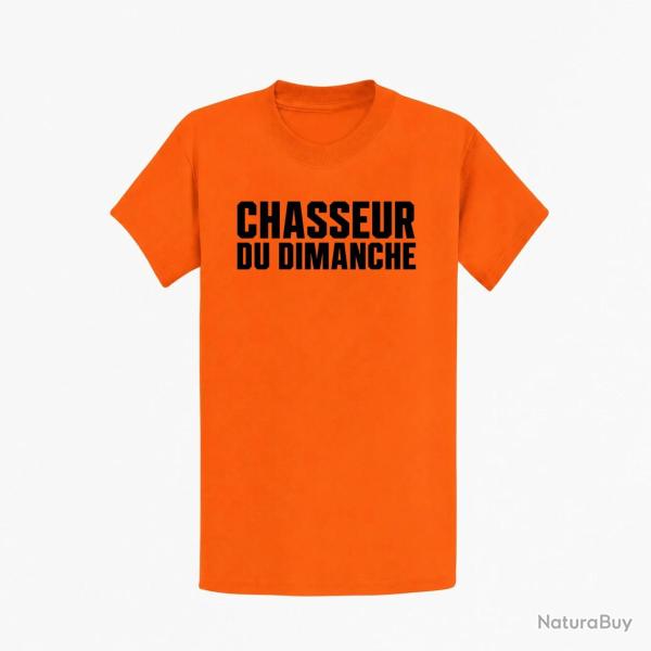 T-shirt Chasse Chasseur du dimanche Orange Orange