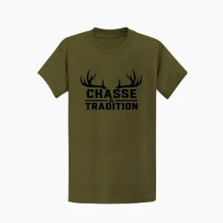 T-shirt Chasse Chasse et tradition Panache Kaki / Noir