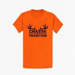 T-shirt Chasse Chasse et tradition Panache Orange