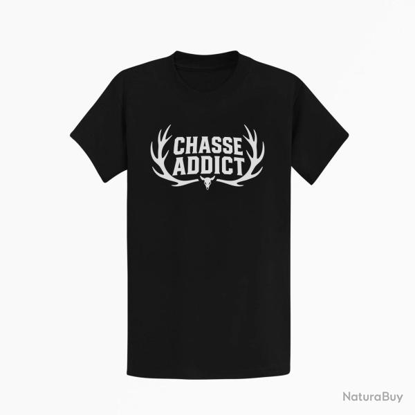 T-shirt Chasse Chasse addict Panache orange Noir
