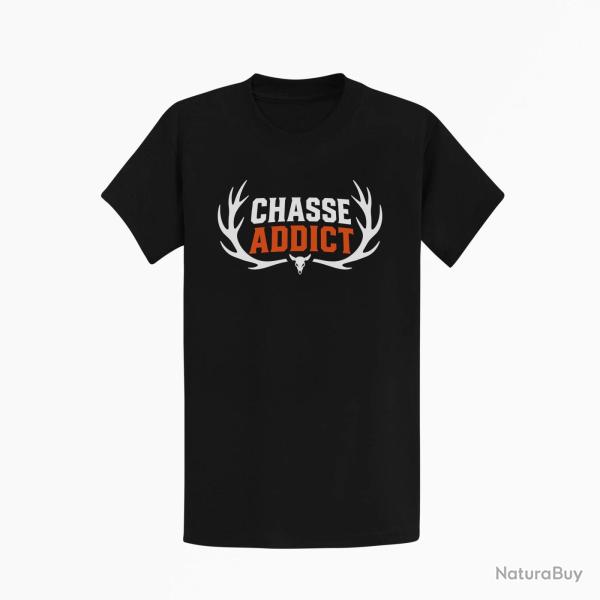 T-shirt Chasse Chasse addict Panache orange Noir / Orange