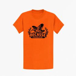 T-shirt Chasse B?casse fran?aise Envol tricolore Orange