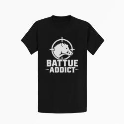 T-shirt Chasse Battue addict Sanglier cibl? Noir