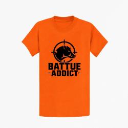 T-shirt Chasse Battue addict Sanglier cibl? Orange