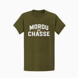 T-shirt Chasse Mordu de chasse Kaki / Blanc et orange