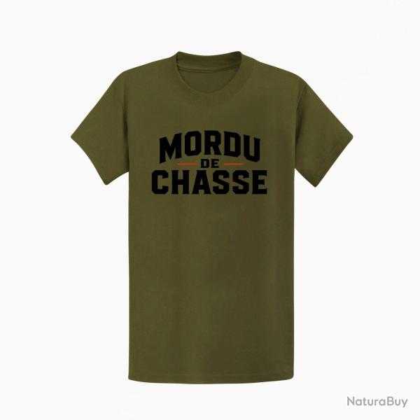 T-shirt Chasse Mordu de chasse Kaki / Noir et orange