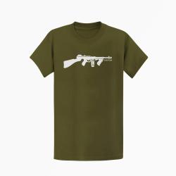 T-shirt Thompson "M1928" Kaki / Blanc