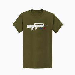 T-shirt ARME Famas "Patriote" Kaki / Blanc