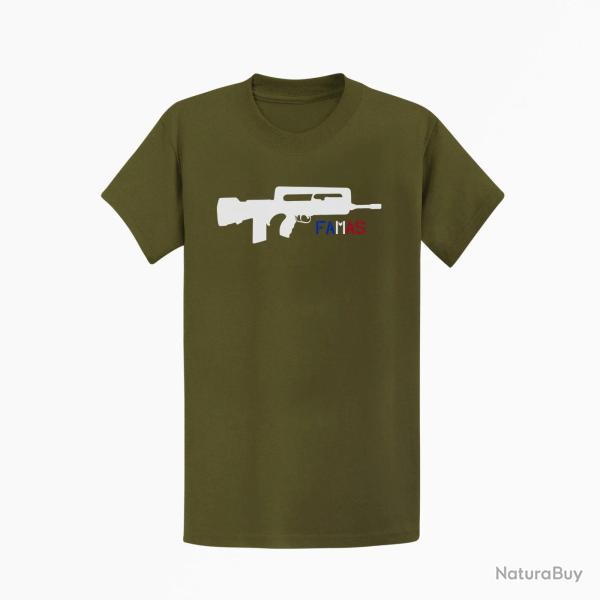 T-shirt ARME Famas "Patriote" Kaki / Blanc
