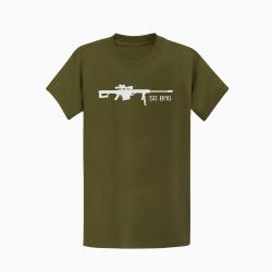 T-shirt ARMES BARRETT 50 BMG Kaki / Blanc