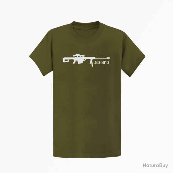 T-shirt ARMES BARRETT 50 BMG Kaki / Blanc
