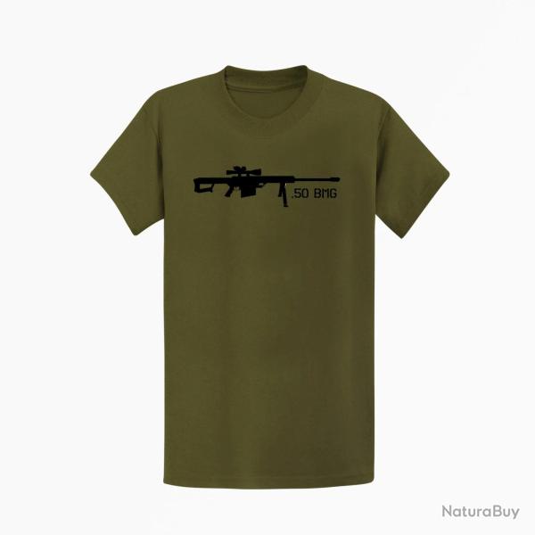T-shirt ARMES BARRETT 50 BMG Kaki / Noir