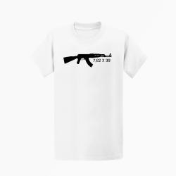 T-shirt ARMES AK 7,62&times;39 Blanc