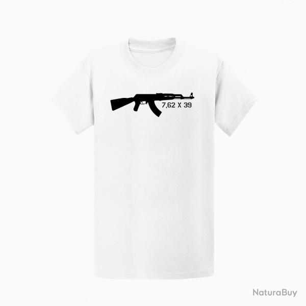 T-shirt ARMES AK 7,62�39 Blanc