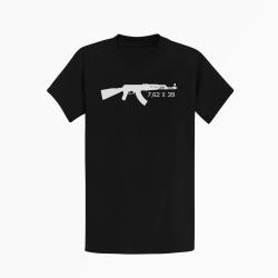 T-shirt ARMES AK 7,62&times;39 Noir