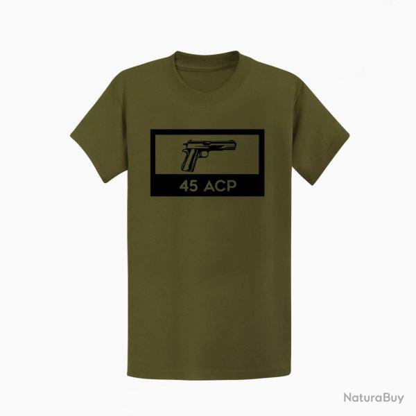 T-shirt ARMES 1911 45 ACP Kaki / Noir
