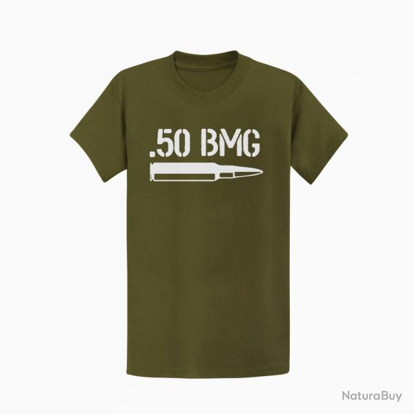 T-shirt CARTOUCHE 50 BMG Kaki / Blanc