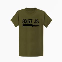 T-shirt CARTOUCHE 8&times;57 JS Kaki / Noir