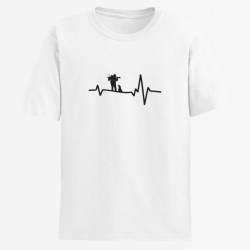T-shirt CHASSE Battements de Coeur Blanc
