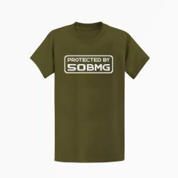 T-shirt PROTECTED BY 50 BMG Kaki / Blanc