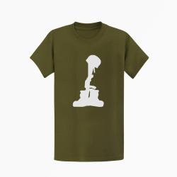 T-shirt MILITAIRE Hommage Kaki / Blanc