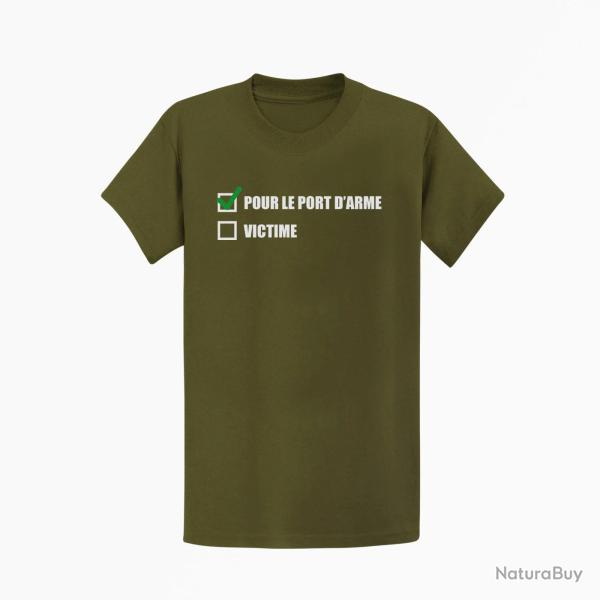 T-shirt PORT D'ARMES Kaki / Blanc