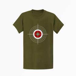 T-shirt Target Cible Rouge Kaki / Blanc