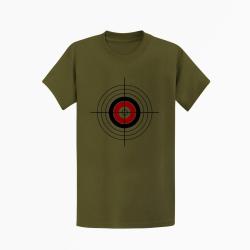 T-shirt Target Cible Rouge Kaki / Noir