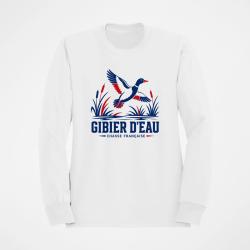 Sweat Chasse Gibier d'Eau Chasse Fran&ccedil;aise Canard Blanc