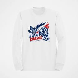 Sweat Chasse Esprit Chasse Fran&ccedil;aise Sanglier Blanc