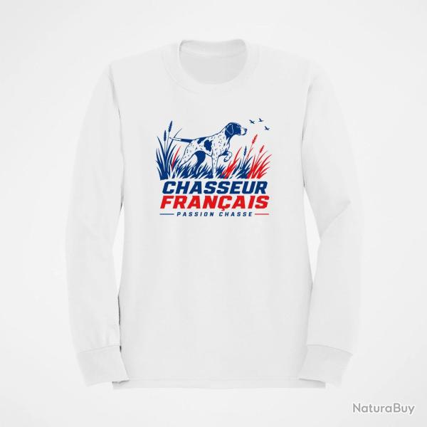 Sweat Chasse Chasseur Fran�ais Chien d'Arr�t Blanc