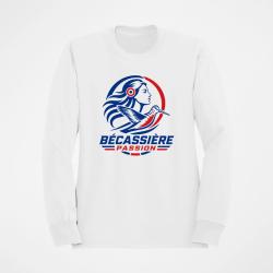 Sweat Chasse B&eacute;cassi&egrave;re Passion Fran&ccedil;aise Blanc