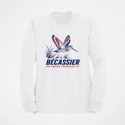 Sweat Chasse B&eacute;cassier Passion Chasse Fran&ccedil;aise Blanc