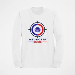 Sweat Ball Trap Objectif 25 sur 25 Fran&ccedil;ais Blanc