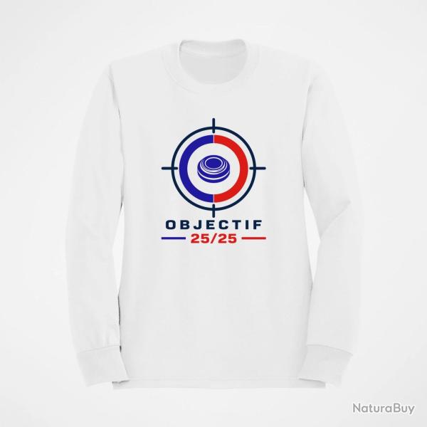 Sweat Ball Trap Objectif 25 sur 25 Fran�ais Blanc