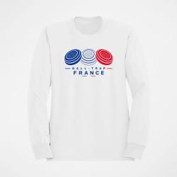 Sweat Ball Trap France Plateaux Tricolores Blanc