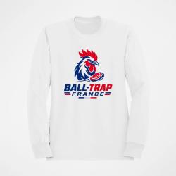 Sweat Ball Trap France Coq et Plateau Blanc