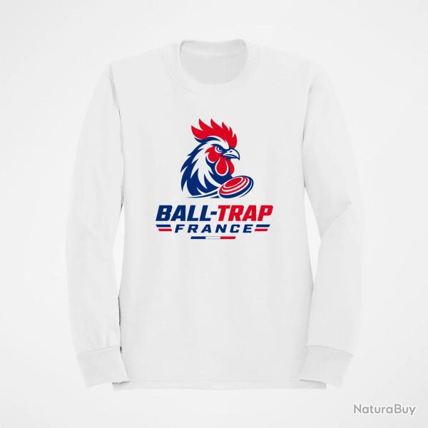 Sweat Ball Trap France Coq et Plateau Blanc